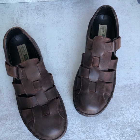 Josef Seibel Fisherman Style Shoe Brown Leather Enclosed Toe And Heel EU 47 - Picture 2 of 16